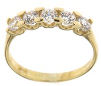 Ring Il Diamante 2 Gioielli Woman in Yellow Gold Zirconia ANOR-234-42 - ANOR-234-42